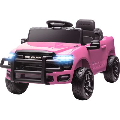 Qaba 12V Kids Ride on Car, Licensed Dodge RAM 3500 Ride on Toys with Dual Motors, Remote Control for Toddlers, Pink Qaba 12V Kids Ride on Car, Licensed Dodge RAM 3500 Ride on Toys with Dual Motors, Remote Control for Toddlers, Pink