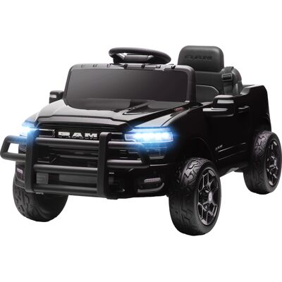 Qaba 12V Kids Ride on Car, Licensed Dodge RAM 3500 Ride on Toys with Dual Motors, Remote Control for Toddlers, Black Qaba 12V Kids Ride on Car, Licensed Dodge RAM 3500 Ride on Toys with Dual Motors, Remote Control for Toddlers, Black