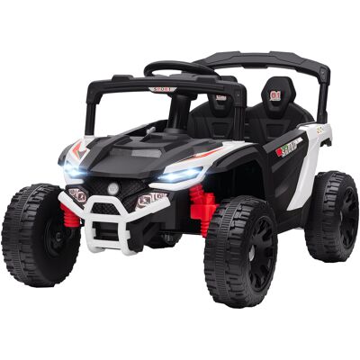 Qaba 12V Kids Ride On Truck with Dual Motors, Rear Suspension, Remote Control for 3-8 Years Boys Girls, White Qaba 12V Kids Ride On Truck with Dual Motors, Rear Suspension, Remote Control for 3-8 Years Boys Girls, White