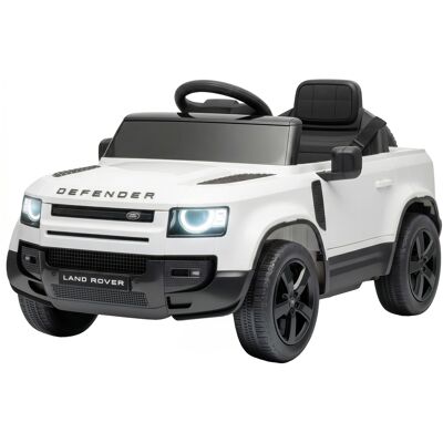 Qaba 12V Ride on Car Licensed Land Rover with Remote, Suspension, Slow Start, 3 Speeds, Lights, Music, Horn for 3-5, White Qaba 12V Ride on Car Licensed Land Rover with Remote, Suspension, Slow Start, 3 Speeds, Lights, Music, Horn for 3-5, White
