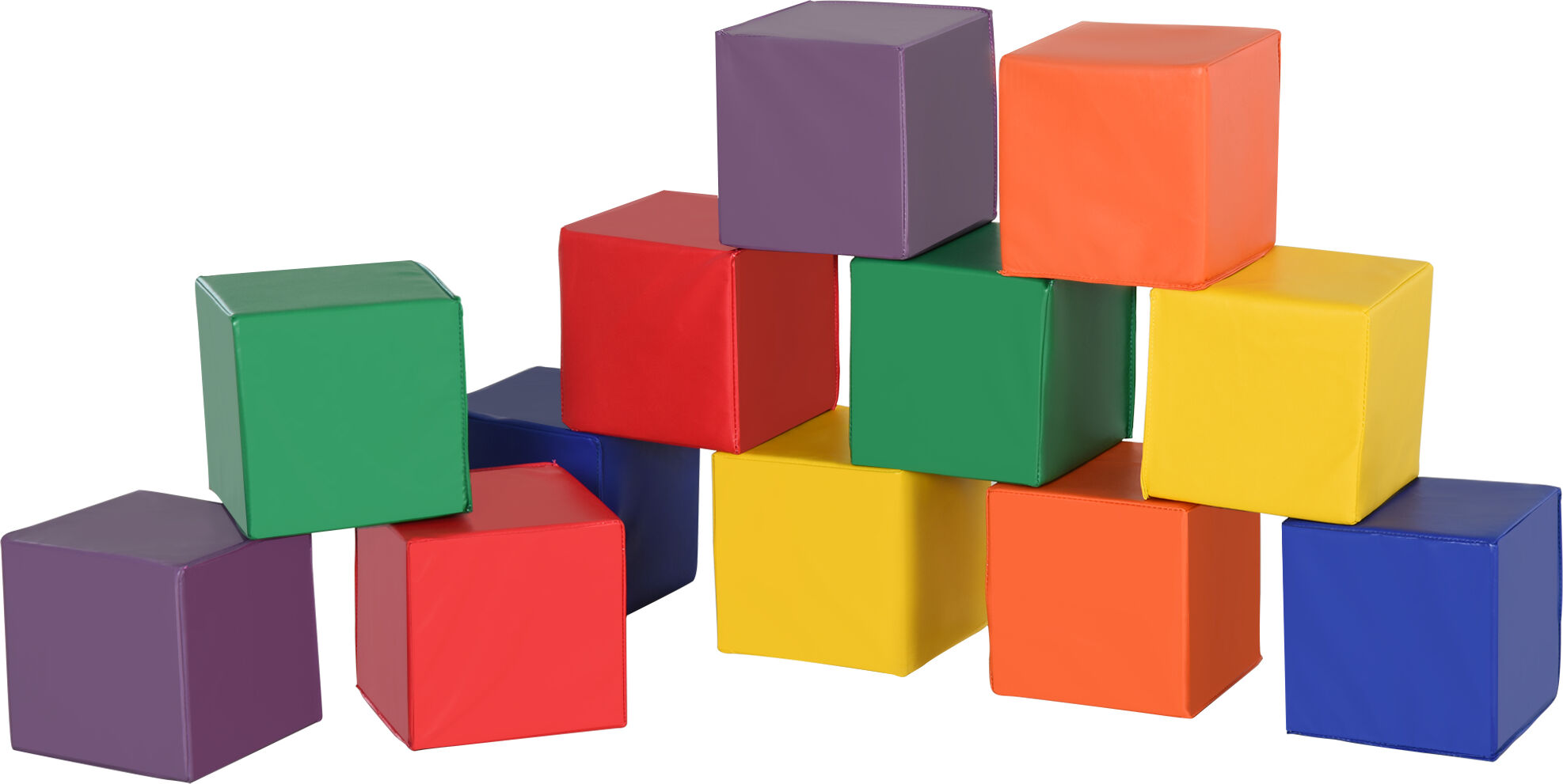 Soozier 12 Piece Soft Play Blocks, Soft Foam Toy Building and Stacking Blocks, Learning Toys for Toddler Baby Kids Preschool