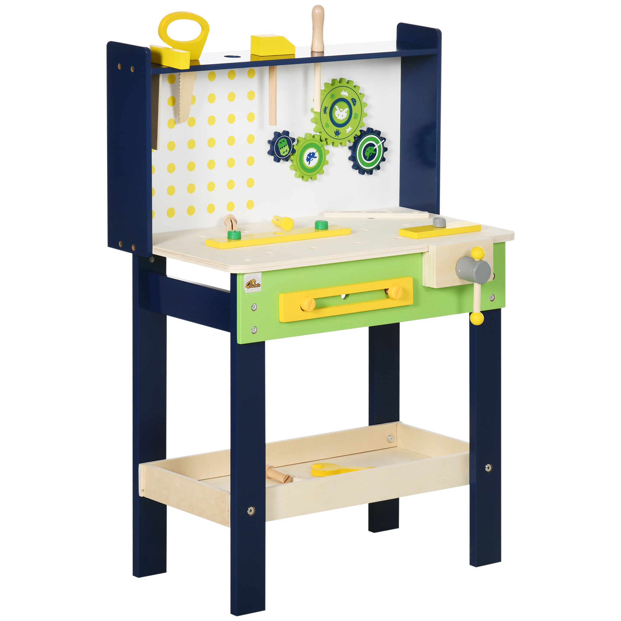 Qaba Toddler Tool Bench   27 Piece Kit   Construction Work Shop Toy for Ages 3-6   Interactive Kids Workbench Playset Gift   Aosom.com