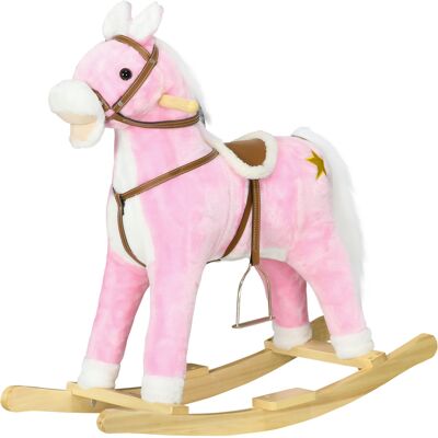 Qaba Toddler Pink Animal Rocking Horse with Sound and Saddle, Fun Gift for Kids 3+ Years Aosom.com Qaba Toddler Pink Animal Rocking Horse with Sound and Saddle, Fun Gift for Kids 3+ Years Aosom.com