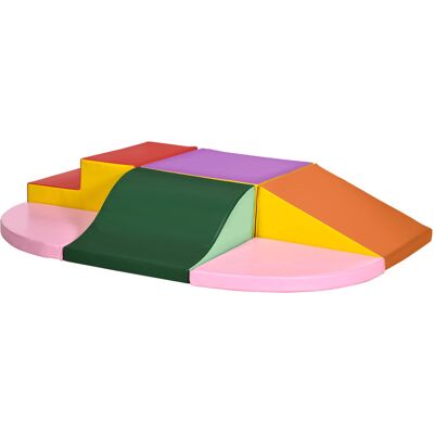Qaba 6-Pieces Foam Climbing Blocks for Toddlers 1-3 Years, Soft Play Set for Climb and Crawl, Assorted Qaba 6-Pieces Foam Climbing Blocks for Toddlers 1-3 Years, Soft Play Set for Climb and Crawl, Assorted