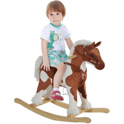 Qaba Rocking Horse, Kids Plush Airplane Rocker, Nursery Rhyme Sounds, Educational Toy for Boys & Girls Aosom.com Qaba Rocking Horse, Kids Plush Airplane Rocker, Nursery Rhyme Sounds, Educational Toy for Boys & Girls Aosom.com