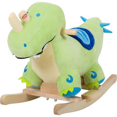 Qaba Dinosaur Rocking Horse, Plush, Realistic Sounds, Green, Adventure & Fun Ride-On Toy for Kids Aosom.com Qaba Dinosaur Rocking Horse, Plush, Realistic Sounds, Green, Adventure & Fun Ride-On Toy for Kids Aosom.com