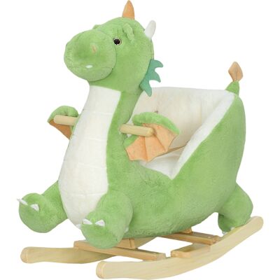 Qaba Baby Rocking Horse, Kids Ride On Toy with Realistic Sound and Safety Belt for Kids 18–36 Months, Green Qaba Baby Rocking Horse, Kids Ride On Toy with Realistic Sound and Safety Belt for Kids 18–36 Months, Green