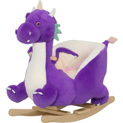 Qaba Baby Rocking Horse, Kids Ride On Toy with Realistic Sound and Safety Belt for Kids 18–36 Months, Purple Qaba Baby Rocking Horse, Kids Ride On Toy with Realistic Sound and Safety Belt for Kids 18–36 Months, Purple