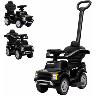 Qaba 3 In 1 Licensed Ford Kids Push Car with Push Handle, Horn, Sound, Secure Bar, Storage, for Toddlers 18-36 Months, Black Qaba 3 In 1 Licensed Ford Kids Push Car with Push Handle, Horn, Sound, Secure Bar, Storage, for Toddlers 18-36 Months, Black