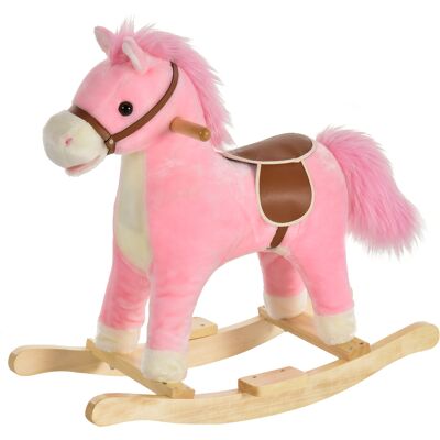 Qaba Plush Rocking Horse with Sounds for Kids, Cozy Toddler Rocking Chair, Wooden Rockers & Base, Perfect Nursery Addition, 36-72 Months Aosom.com Qaba Plush Rocking Horse with Sounds for Kids, Cozy Toddler Rocking Chair, Wooden Rockers & Base, Perfect Nursery Addition, 36-72 Months Aosom.com