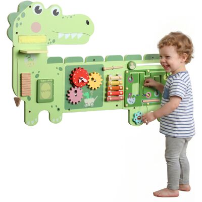 Qaba Busy Board Panels Wall-Mounted Montessori Sensory Toys Sensory Wall MDF 87 x 52 x 5.5 cm Dinosaur Qaba Busy Board Panels Wall-Mounted Montessori Sensory Toys Sensory Wall MDF 87 x 52 x 5.5 cm Dinosaur