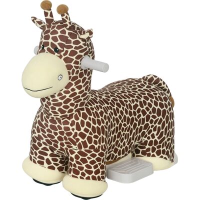 Qaba Kids Electric Ride On Giraffe, 6V Battery Powered Ride On Toy with Washable Cover, Music for 1.5-5 Years, Brown Qaba Kids Electric Ride On Giraffe, 6V Battery Powered Ride On Toy with Washable Cover, Music for 1.5-5 Years, Brown