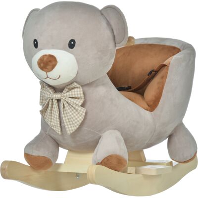 Qaba Bear-shaped Kids Rocking Horse with Sound for 18-36 Months, Gray Aosom.com Qaba Bear-shaped Kids Rocking Horse with Sound for 18-36 Months, Gray Aosom.com
