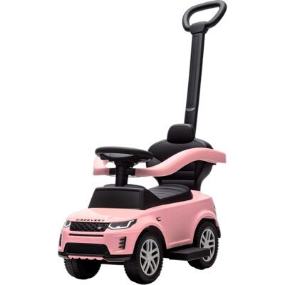Qaba Land Rover Discovery Licensed Baby Push Car, 2-in-1 Ride on Car with Push Handle and Safety Guardrail, Pink Qaba Land Rover Discovery Licensed Baby Push Car, 2-in-1 Ride on Car with Push Handle and Safety Guardrail, Pink