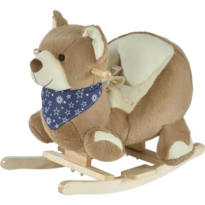 Qaba Plush Rocking Horse with Music, Kids Ride-On Rocker Toy, Soft & Fun Rocking Animal, 18-36 Months, Brown Bear Aosom.com Qaba Plush Rocking Horse with Music, Kids Ride-On Rocker Toy, Soft & Fun Rocking Animal, 18-36 Months, Brown Bear Aosom.com