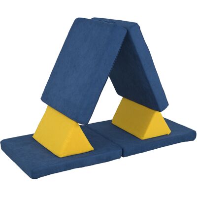 Qaba 6 Pcs Kids Nugget Play Couch, Modular Play Sofa Set w/ Washable Cover, Creativing Couch Furniture for Playroom or Bedroom, Blue Aosom.com Qaba 6 Pcs Kids Nugget Play Couch, Modular Play Sofa Set w/ Washable Cover, Creativing Couch Furniture for Playroom or Bedroom, Blue Aosom.com