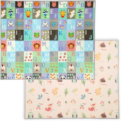 Qaba Baby Play Mat Double-Sided, Foldable Activity Playmat, Waterproof Reversible Playmat for Toddlers, 71" x 59" Qaba Baby Play Mat Double-Sided, Foldable Activity Playmat, Waterproof Reversible Playmat for Toddlers, 71" x 59"