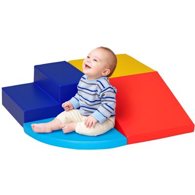 Qaba 4-Piece Soft Foam Play Set for Toddlers, Climber Playtime Corner, Climbing & Sliding Toys, Multicolor Aosom.com Qaba 4-Piece Soft Foam Play Set for Toddlers, Climber Playtime Corner, Climbing & Sliding Toys, Multicolor Aosom.com