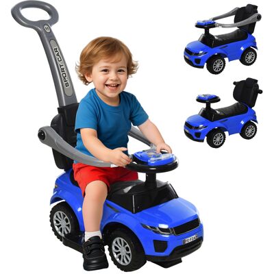 Aosom Blue 3 In 1 Ride on Push Cars for Toddlers with Horn Music Light Function Aosom.com Aosom Blue 3 In 1 Ride on Push Cars for Toddlers with Horn Music Light Function Aosom.com