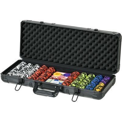 Soozier Casino Poker Chips Set 500PCs 14 Gram Clay with Aluminum Case Cards Dealer Button 5 Dices Aosom.com Soozier Casino Poker Chips Set 500PCs 14 Gram Clay with Aluminum Case Cards Dealer Button 5 Dices Aosom.com