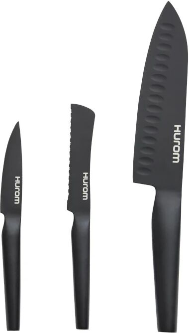 Hurom Fruit & Vegetable Knife Set, Matte Black Matte Black