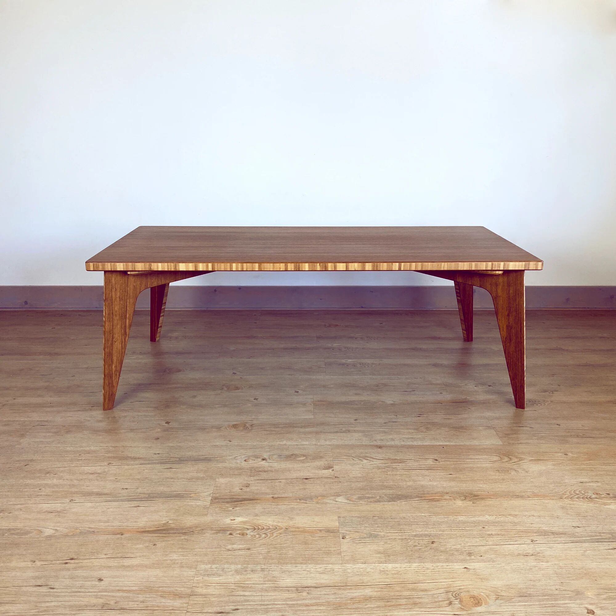 Reforest Design LOW Rectangle Coffee Table: Walnut Bamboo - Small