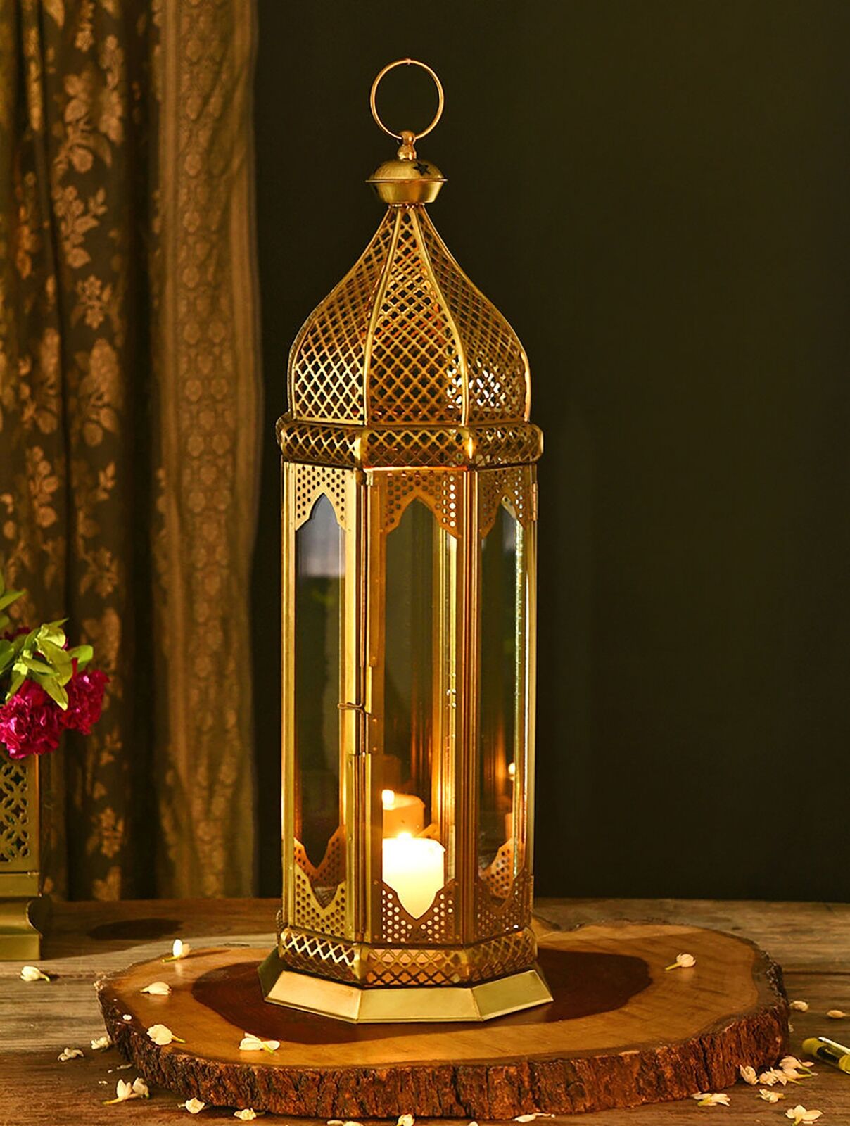 Jaypore Home Decor Antique Gold Lantern