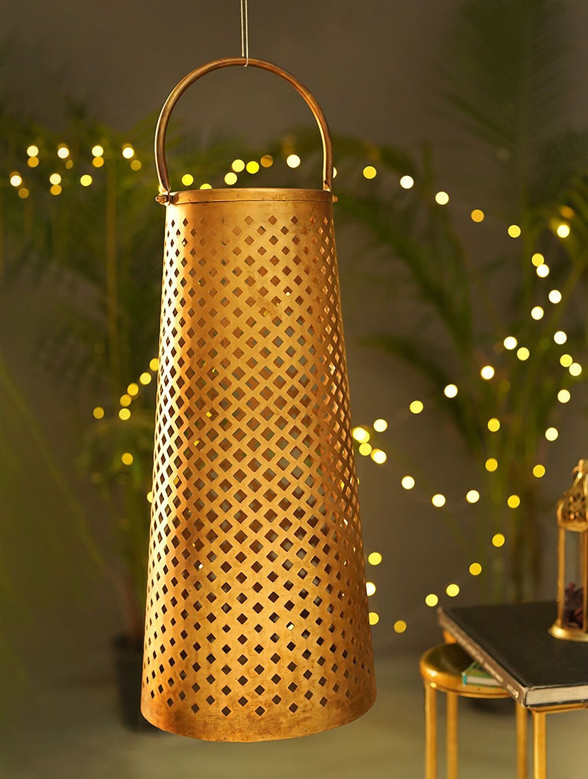 Jaypore Home Decor Antique Gold Lantern