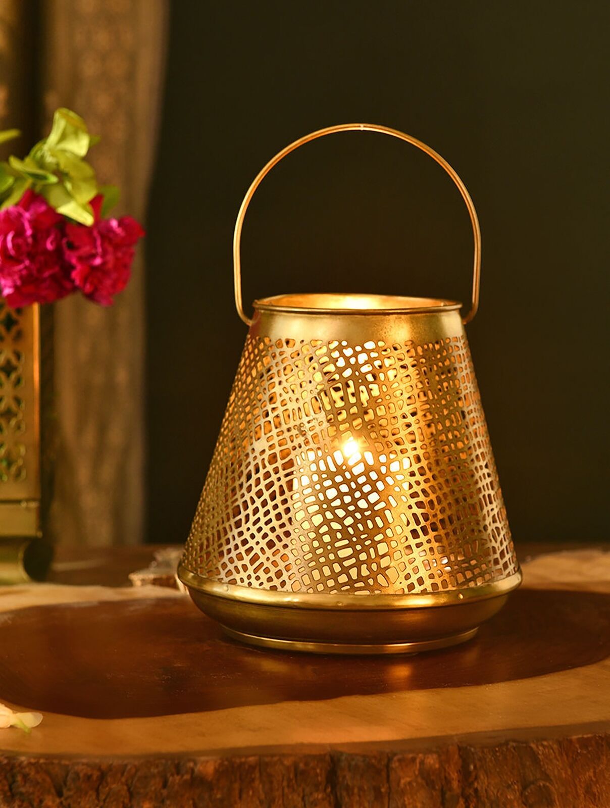 Jaypore Home Decor Antique Gold Lantern