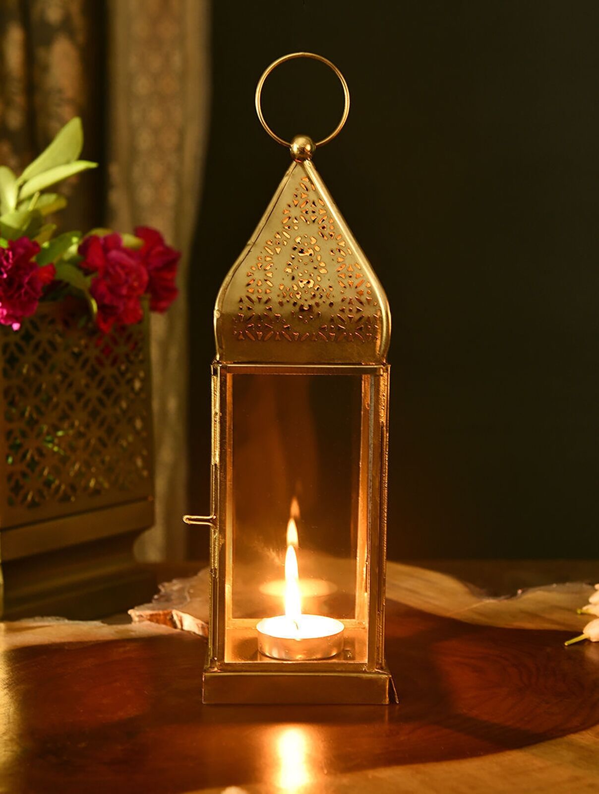 Jaypore Home Decor Antique Gold Lantern