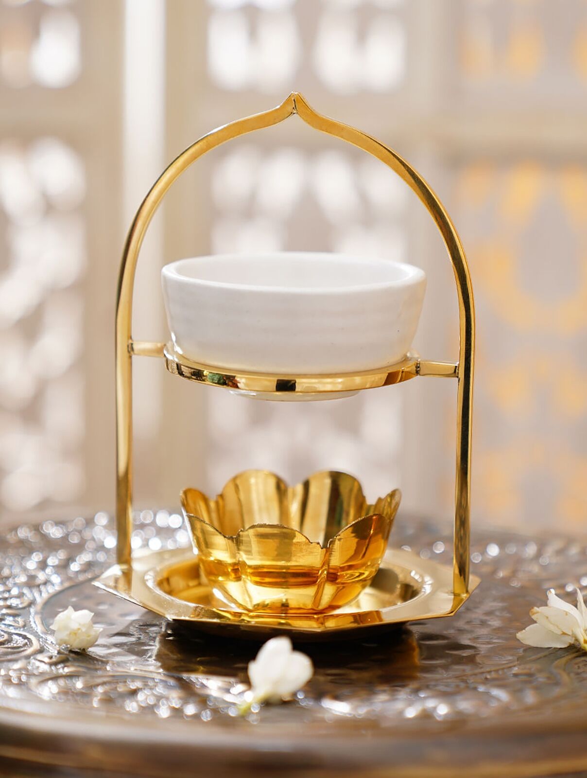 Jaypore Home Decor Gold Diffuser & Fumer