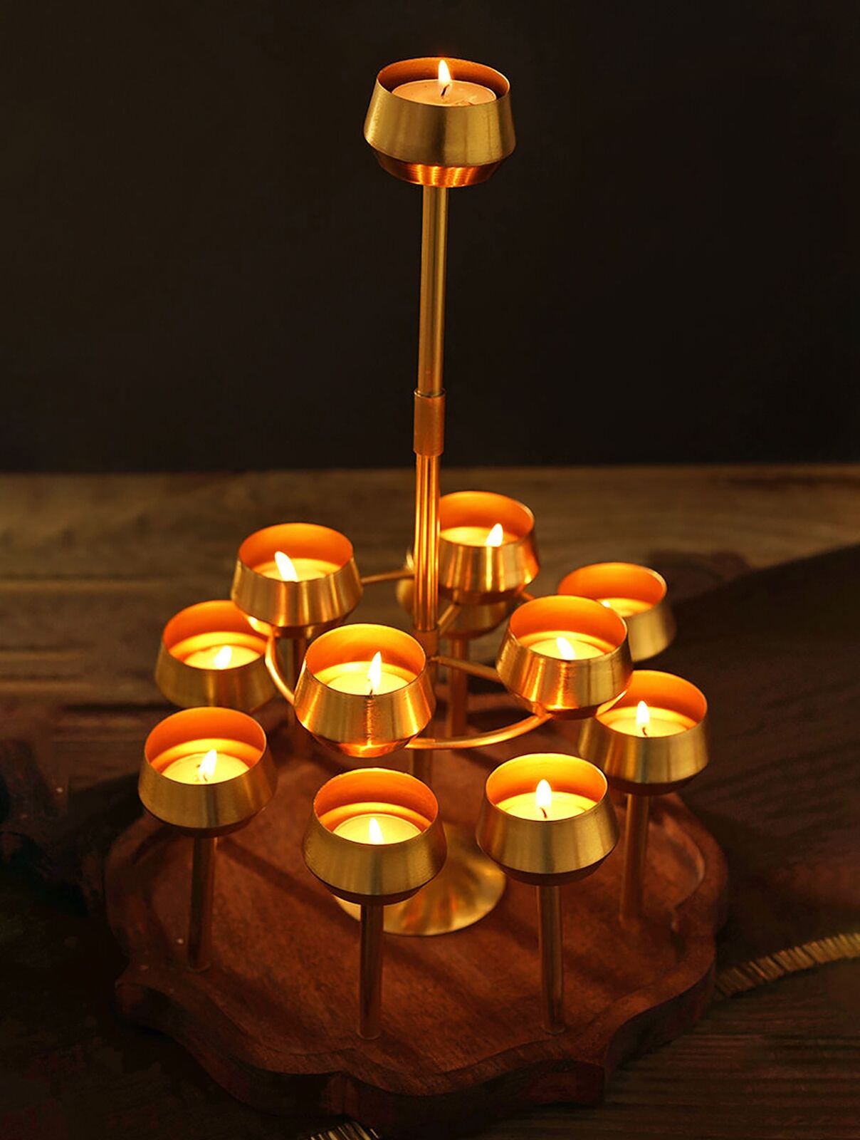 Jaypore Home Decor Gold Diya_Candle Stand