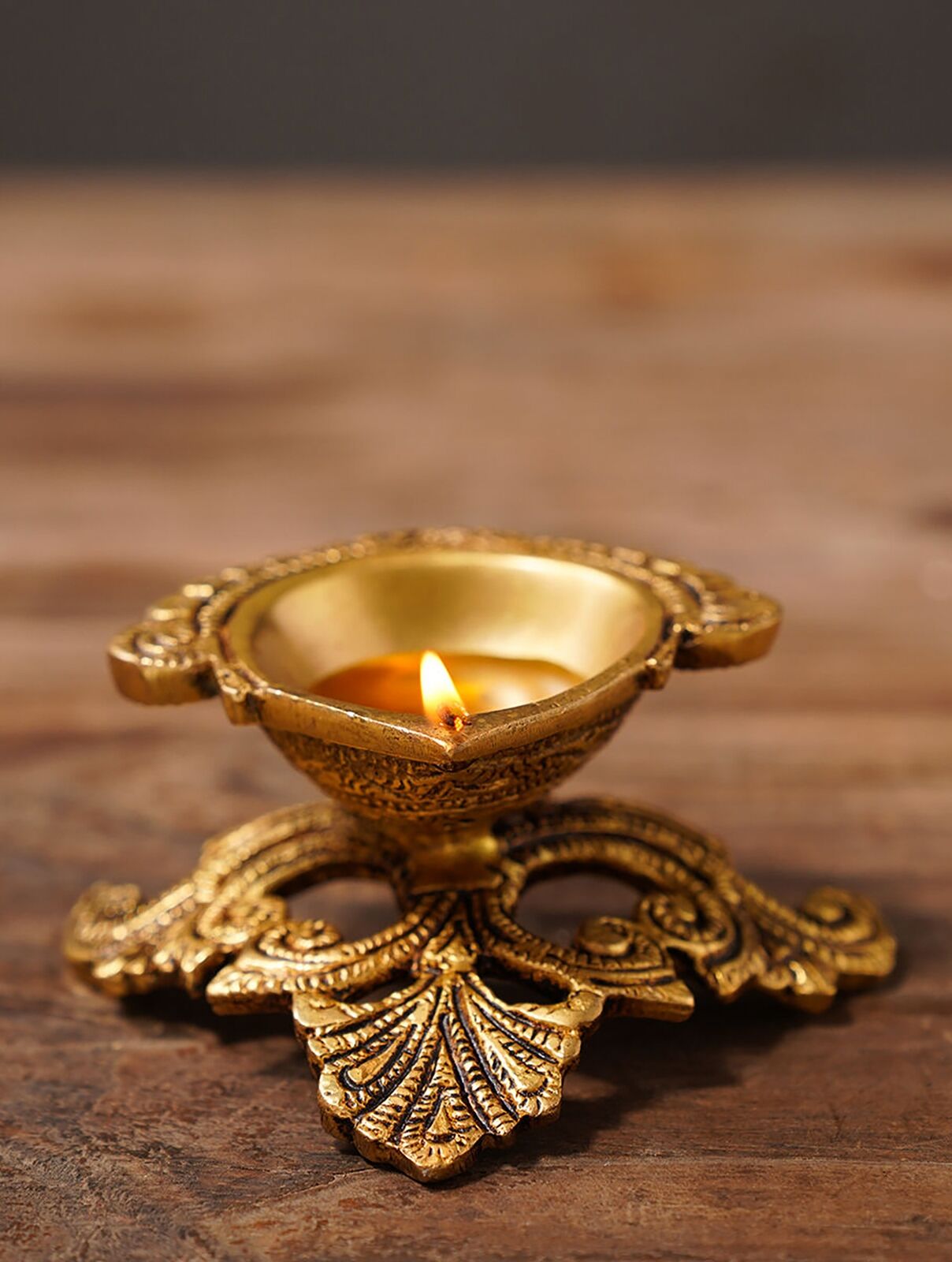 Jaypore Home Decor Antique Gold Diyas