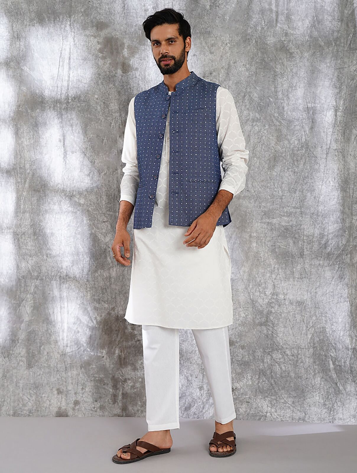 Jaypore Men Blue Jacket - 38