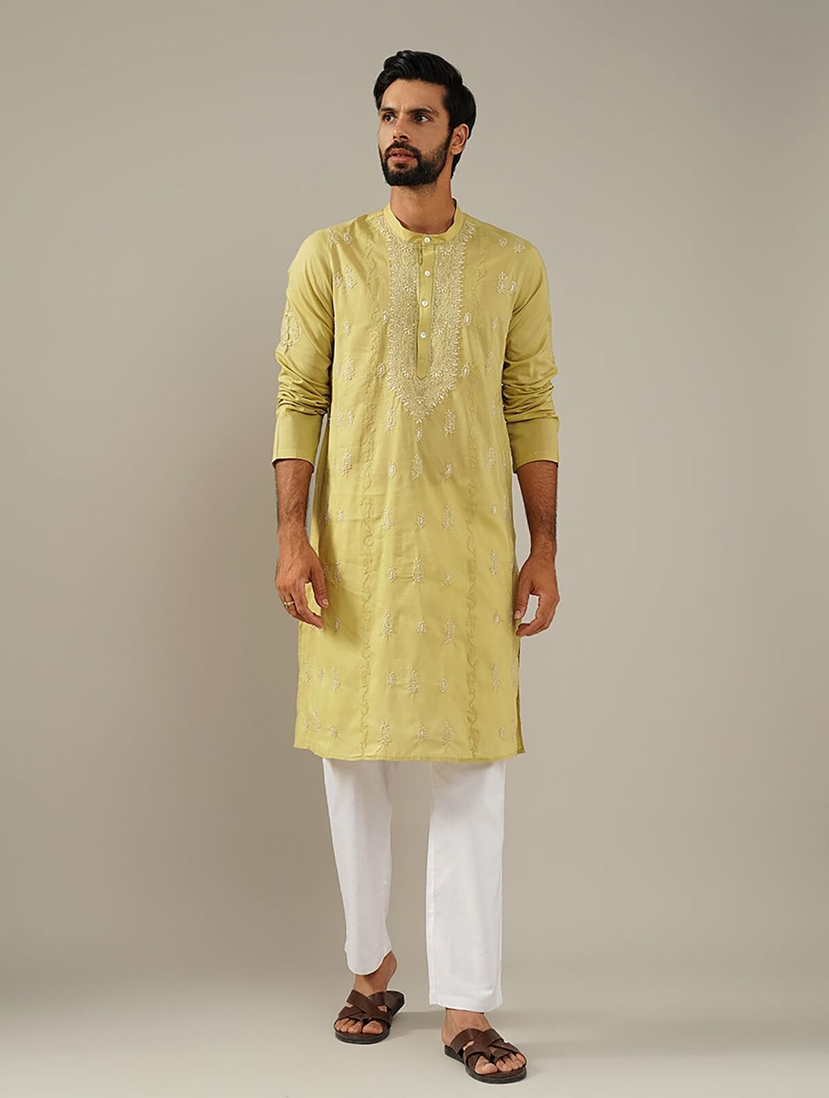 Jaypore Men Green Kurta - S