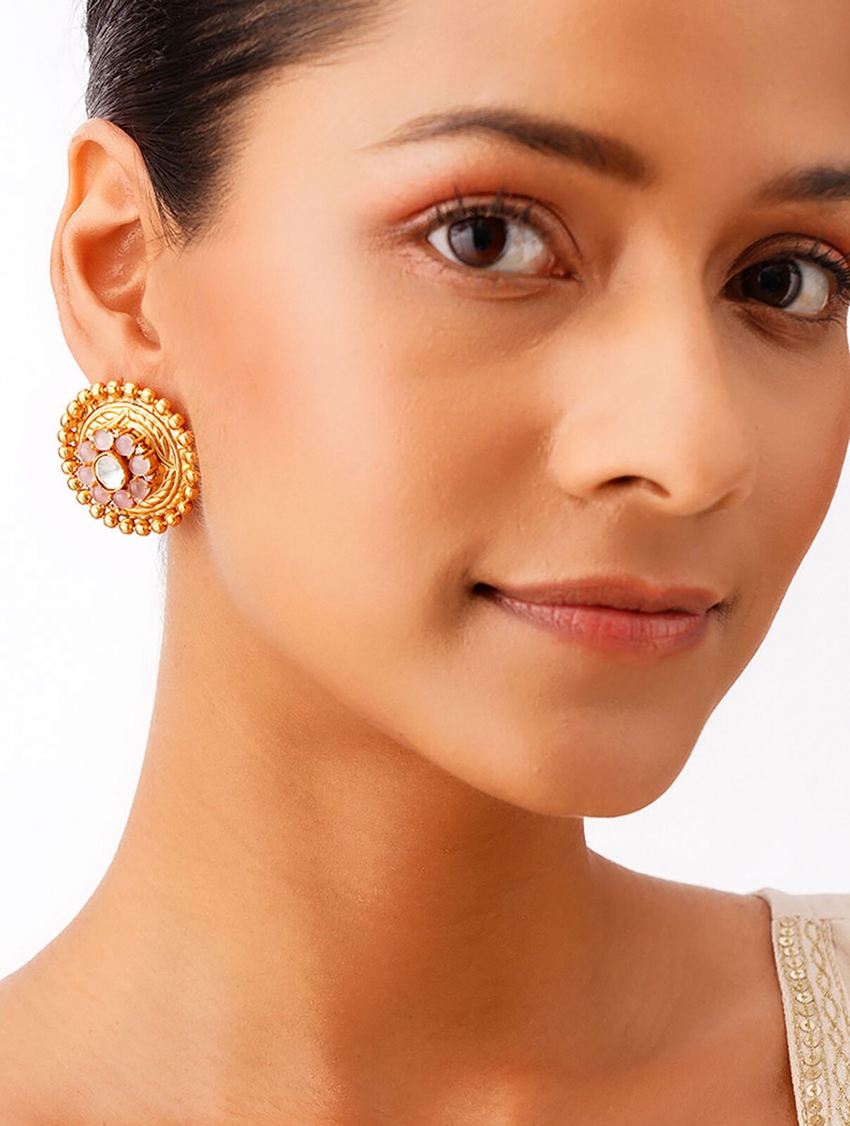 Jaypore Women Gold Tone Stud Earrings