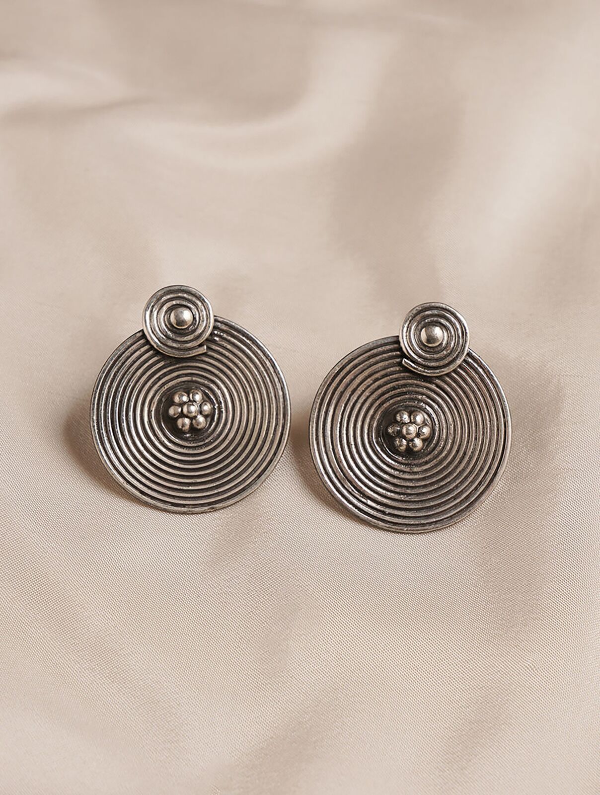 Jaypore Women Silver Stud Earrings