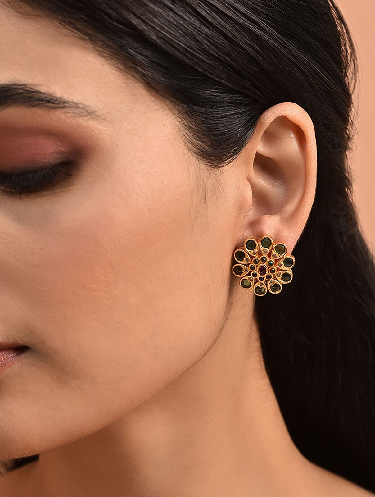 Jaypore Women Gold Tone Tops Earrings