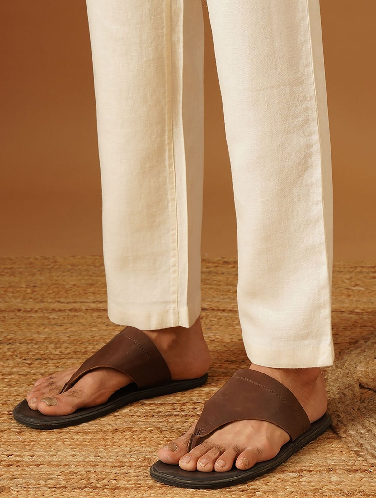 Jaypore Men Off White_Cream Pants - S