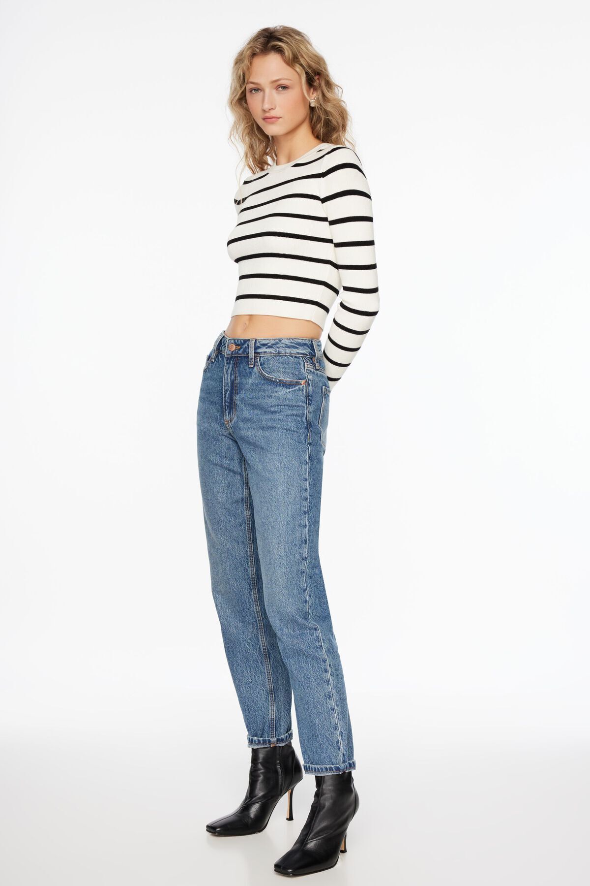 Dynamite Claudia Mom Jeans Indigo Dark 31 Women