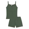 Petit Bateau Madalena Ribbed Short Pyjamas - Women's Collection Khaki XS Women