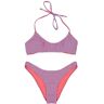 Caro luna Olivia Seersucker 2-piece swimming costume Lavender S Women