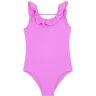 Beachlife Textured Ruffle 1-Piece Swimsuit Purple 8/10 years Girl