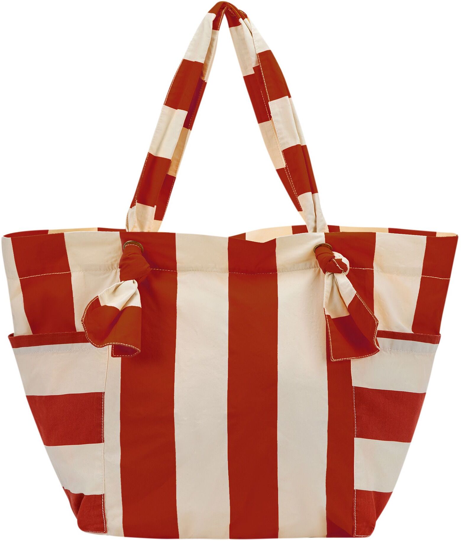 Bobo Choses Tote Bag Stripes - Women's Collection - Brick red one size Women