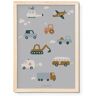 Liewood Beverly poster Vehicles/Dove blue one size unisex