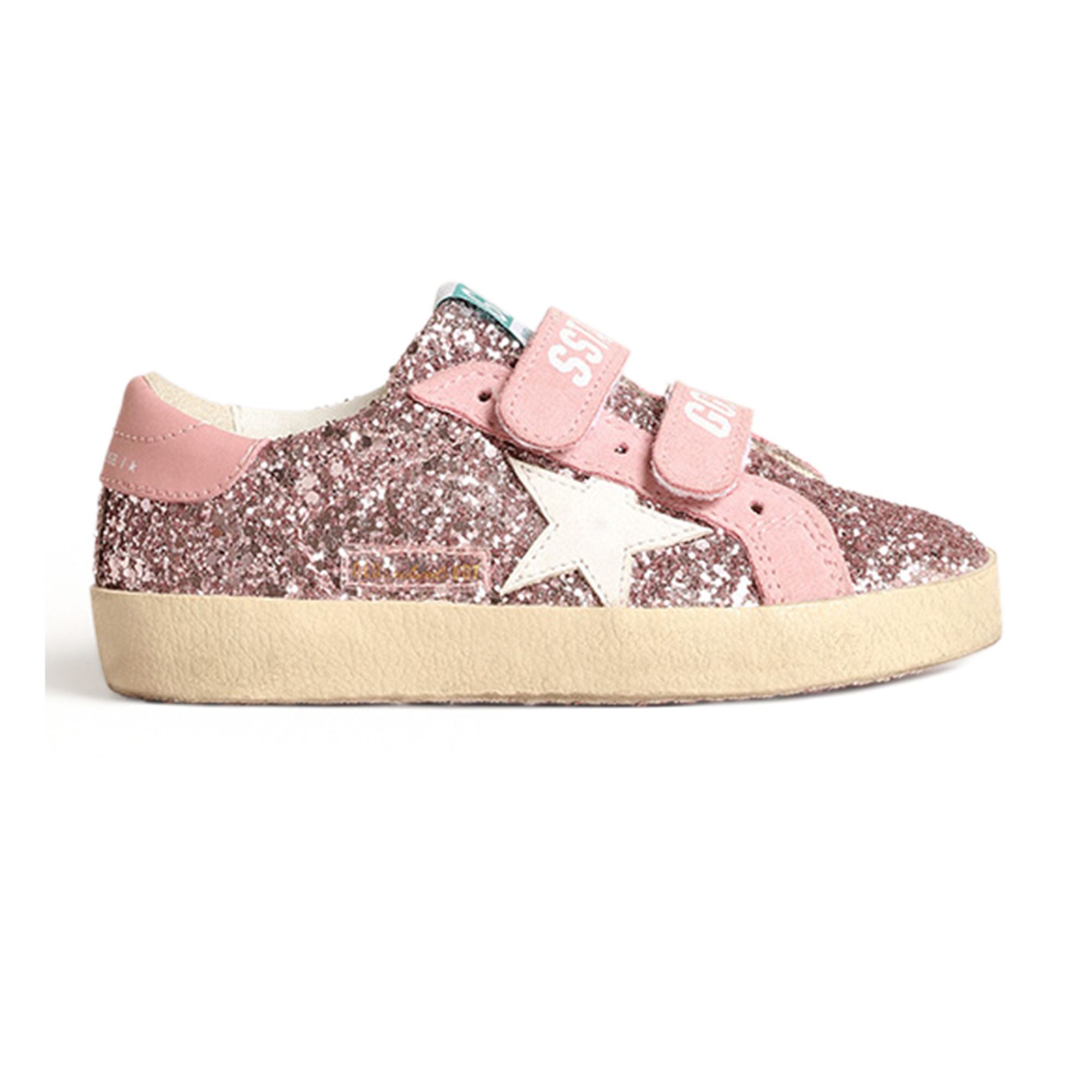 Golden Goose Old School Glitter Velcro Sneakers Pink 35EU Girl