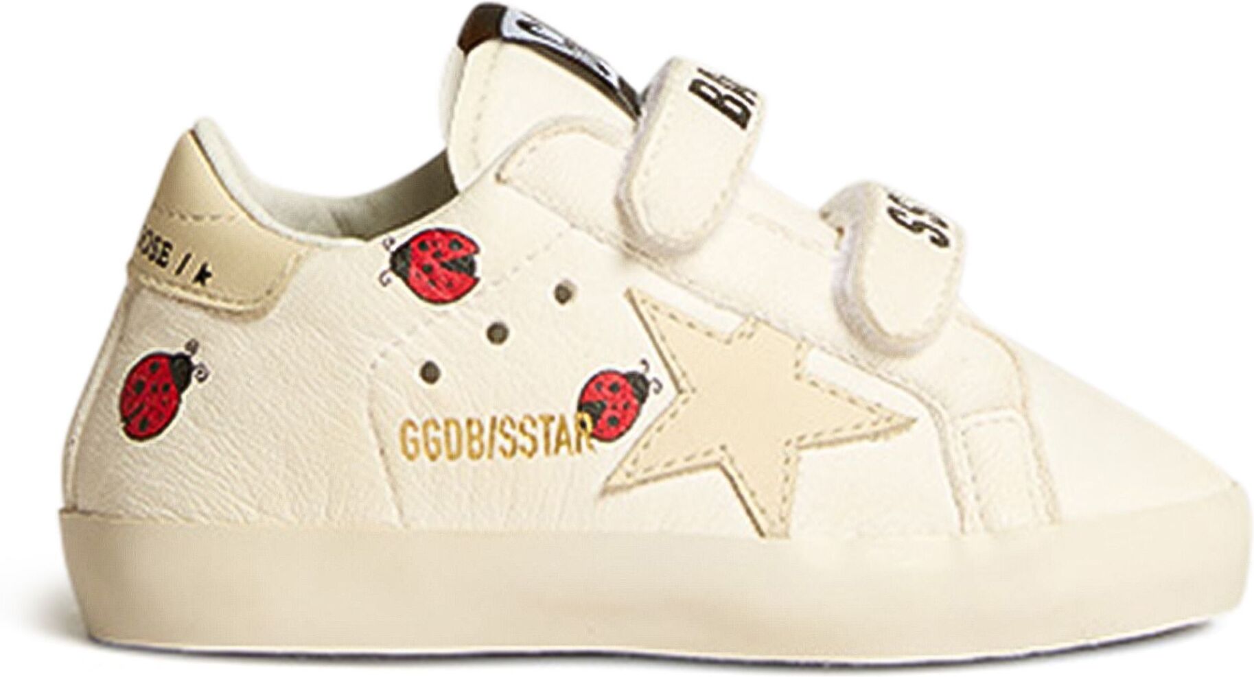 Golden Goose Baby School Coccinelle Scratch Sneakers Cream 17EU Girl