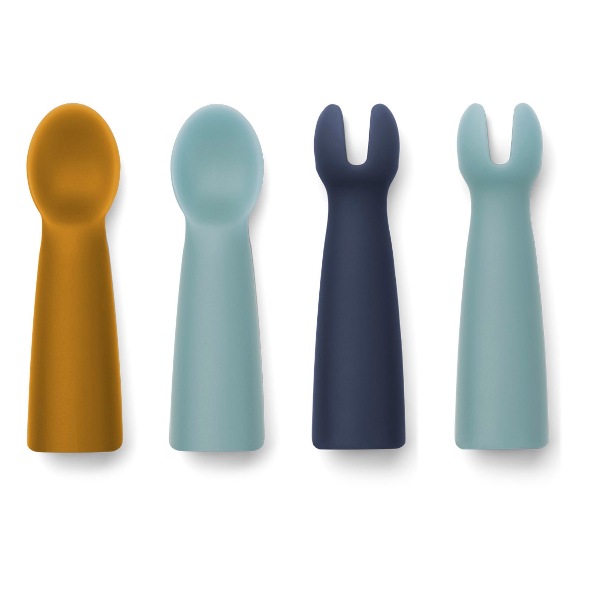 Liewood Terra Silicone Baby Cutlery Blue one size unisex