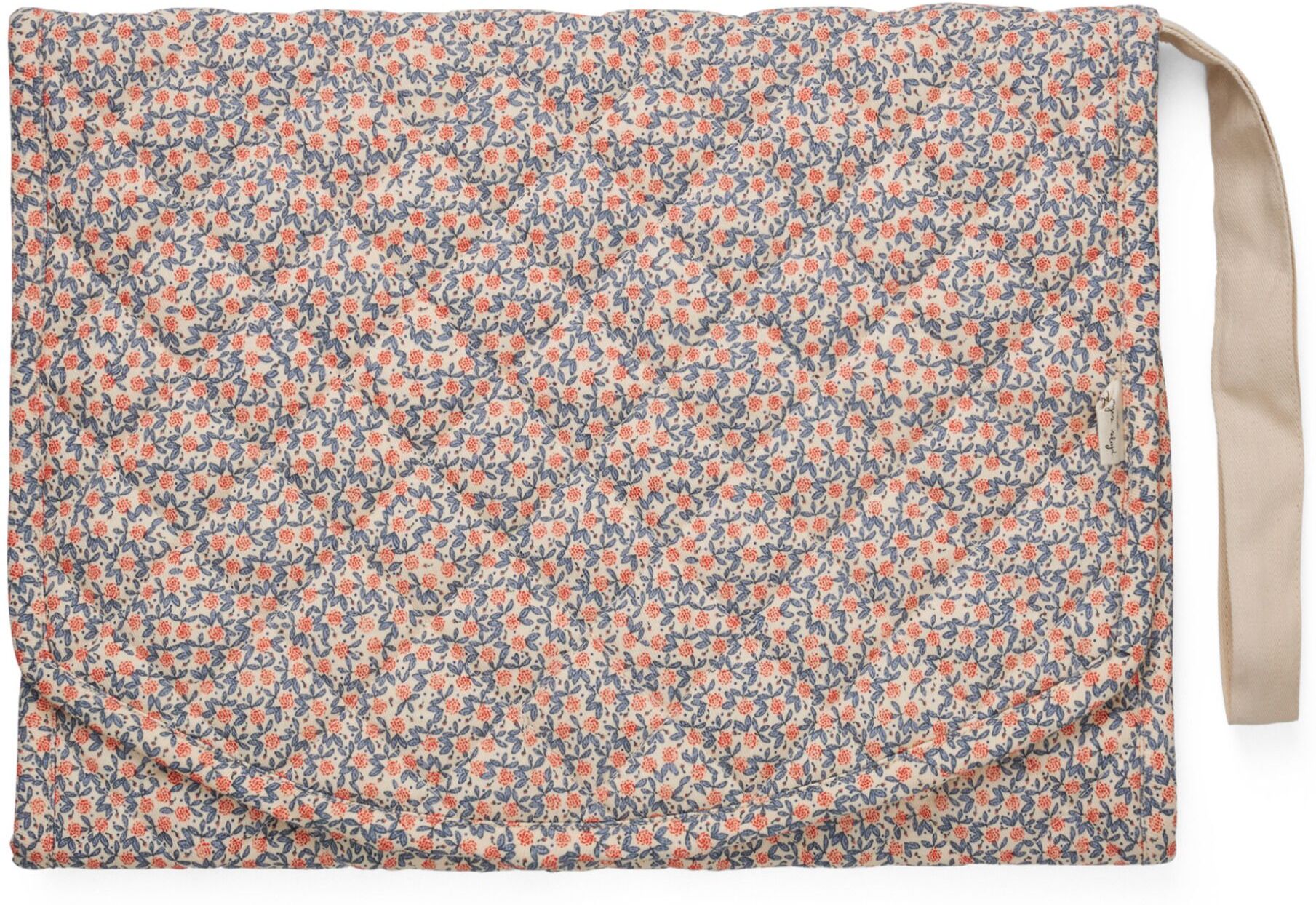 Konges Sløjd Organic Cotton Ice Flower Travel Changing Mat Red one size unisex