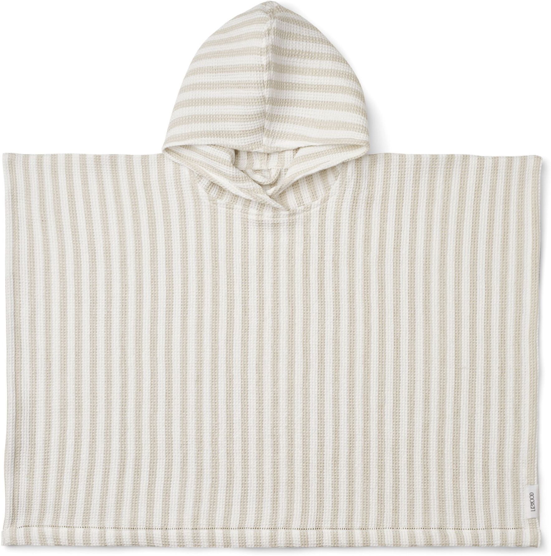 Liewood Paco Organic Cotton Poncho Stripe Crisp white/Sandy 7/8 years unisex